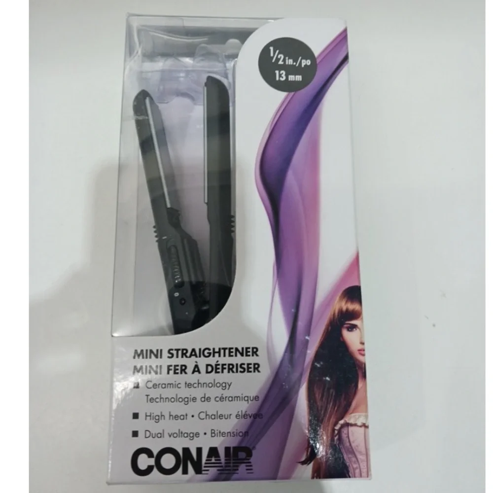 CONAIR MINI PRO HAIR STRAIGHTENER - 1/2" - BLACK - Picture 3 of 5
